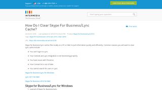 
                            13. How Do I Clear Skype For Business/Lync Cache? - Intermedia ...