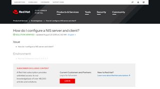 
                            13. How do I configure a NIS server and client? - Red Hat Customer Portal