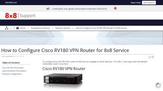 
                            10. How do I configure my Cisco RV180 VPN router for 8x8 service? - 8x8 ...