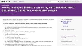 
                            12. How do I configure SNMPv3 users on my NETGEAR GS728TPv2 ...