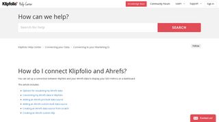 
                            11. How do I connect Klipfolio and Ahrefs? – Klipfolio Help Center