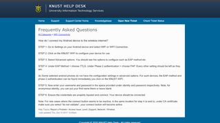 
                            5. How do I connect my Android device to the ... - KNUST Help Desk