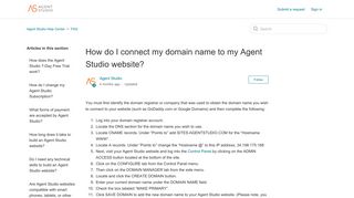 
                            11. How do I connect my domain name to my Agent Studio ...