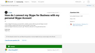 
                            7. How do i connect my Skype for Business with my personal Skype ...