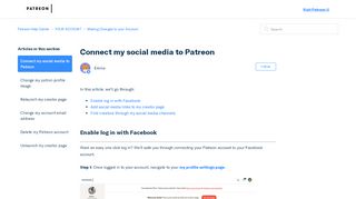 
                            11. How do I connect my social media accounts to Patreon? – Patreon ...