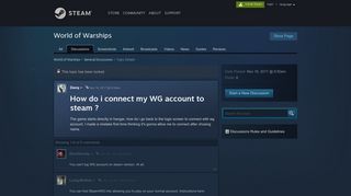 
                            9. How do i connect my WG account to steam ? :: World of Warships ...