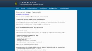 
                            6. How do I connect my Windows 7 computer to the ... - KNUST Help Desk