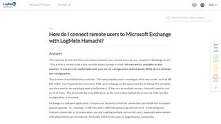 
                            10. How do I connect remote users to Microsoft Exchange with LogMeIn ...