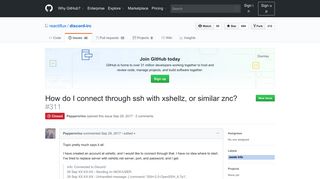 
                            9. How do I connect through ssh with xshellz, or similar znc? · Issue #311 ...