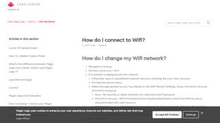 
                            11. How do I connect to Wifi? – Care | Magic Leap