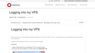
                            9. How do I connect/login to my VPS? – Help Centre - Crucial