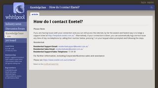 
                            9. How do I contact Exetel? - Whirlpool