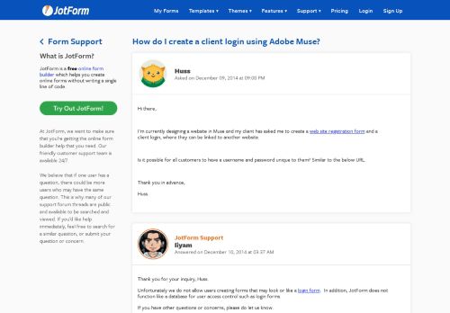 
                            11. How do I create a client login using Adobe Muse? - JotForm