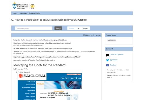 
                            5. How do I create a link to a standard in SAI Global? - LibAnswers