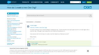 
                            5. How do I create a new Dev Org? - Salesforce Developer Community