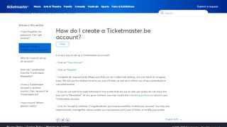 
                            3. How do I create a Ticketmaster.be account? – Ticketmaster