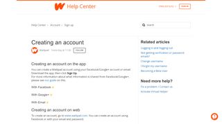 
                            7. How do I Create an Account? – Help Center - Wattpad Support