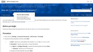 
                            7. How do I create an account manually? - Traveler - SmartCloud ... - IBM