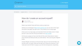 
                            11. How do I create an account myself? | Cognician Help and Support