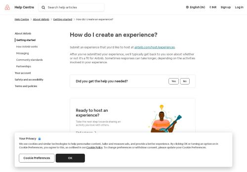 
                            5. How do I create an experience? | Airbnb Help Center