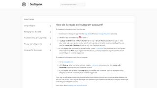 
                            13. How do I create an Instagram account? | Instagram Help ...