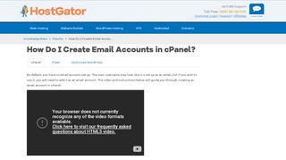 
                            11. How Do I Create Email Accounts in cPanel? « HostGator.com ...