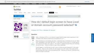 
                            1. How do I default login screen to have Local or domain account ...