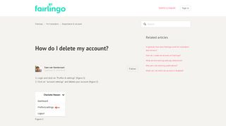 
                            6. How do I delete my account? – Fairlingo