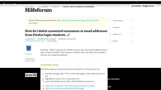 
                            4. How do I delete unwanted usernames or email addresses from Firefox ...