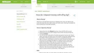 
                            8. How do I deposit money with ePay.bg? - Neteller