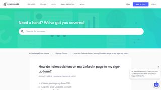 
                            7. How do I direct visitors on my LinkedIn page to my sign-up form ...