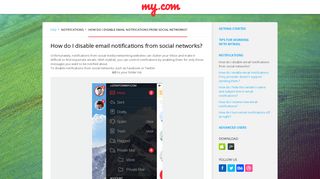 
                            12. How do I disable email notifications from social networks? - myMail
