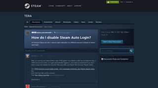 
                            2. How do I disable Steam Auto Login? :: TERA General Discussions