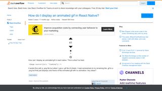 
                            1. How do I display an animated gif in React Native? - Stack Overflow