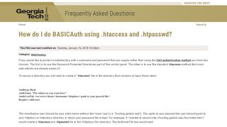 
                            9. How do I do BASICAuth using .htaccess and .htpasswd? - OIT FAQ