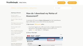 
                            10. How do I download my Notice of Assessment? – Wealthsimple