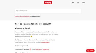 
                            3. How do I download the app and sign up for an account? - Rebtel.com