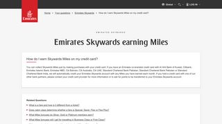 
                            4. How do I earn Skywards Miles on my credit card? | Emirates Skywards ...