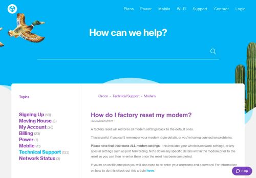 
                            5. How do I factory reset my modem? – Orcon
