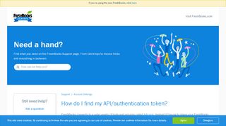 
                            6. How do I find my API/authentication token? | FreshBooks