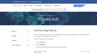 
                            13. How do I find my Page post ID? | Facebook Ads Help Center
