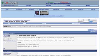 
                            12. how do I find my Security Access Code - TDIClub Forums