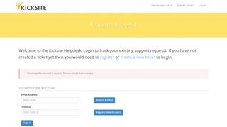 
                            6. How do I find the login page for my account? - Kicksite Helpdesk