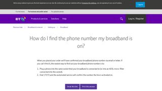 
                            11. How do I find the phone number my broadband is on? | BT Business