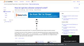 
                            4. How do I get into a Docker container's shell? - Stack Overflow