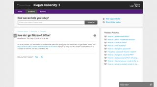 
                            9. How do I get Microsoft Office? : Niagara University IT