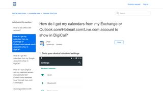
                            7. How do I get my calendars from my Exchange or Outlook.com/Hotmail ...