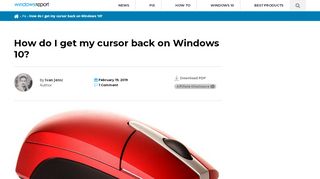 
                            10. How do I get my cursor back on Windows 10? - Windows Report