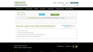 
                            8. How do I get to my SiteLock Dashboard? - Network Solutions
