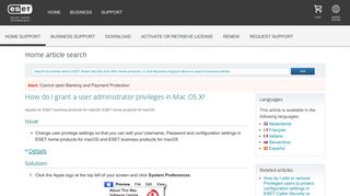 
                            9. How do I grant a user administrator privileges in Mac OS X?—ESET ...